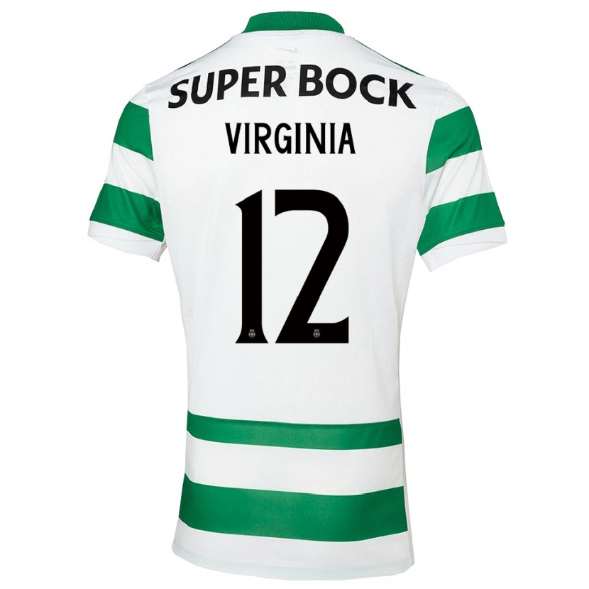 Danxen Dětské João Virgínia #12 Zelená Bílá Domů Hráčské Dresy 2025/26 Dres