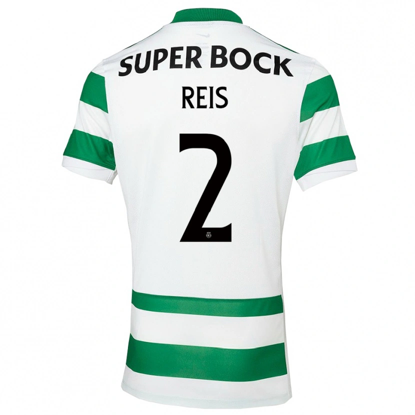 Danxen Dětské Matheus Reis #2 Zelená Bílá Domů Hráčské Dresy 2025/26 Dres