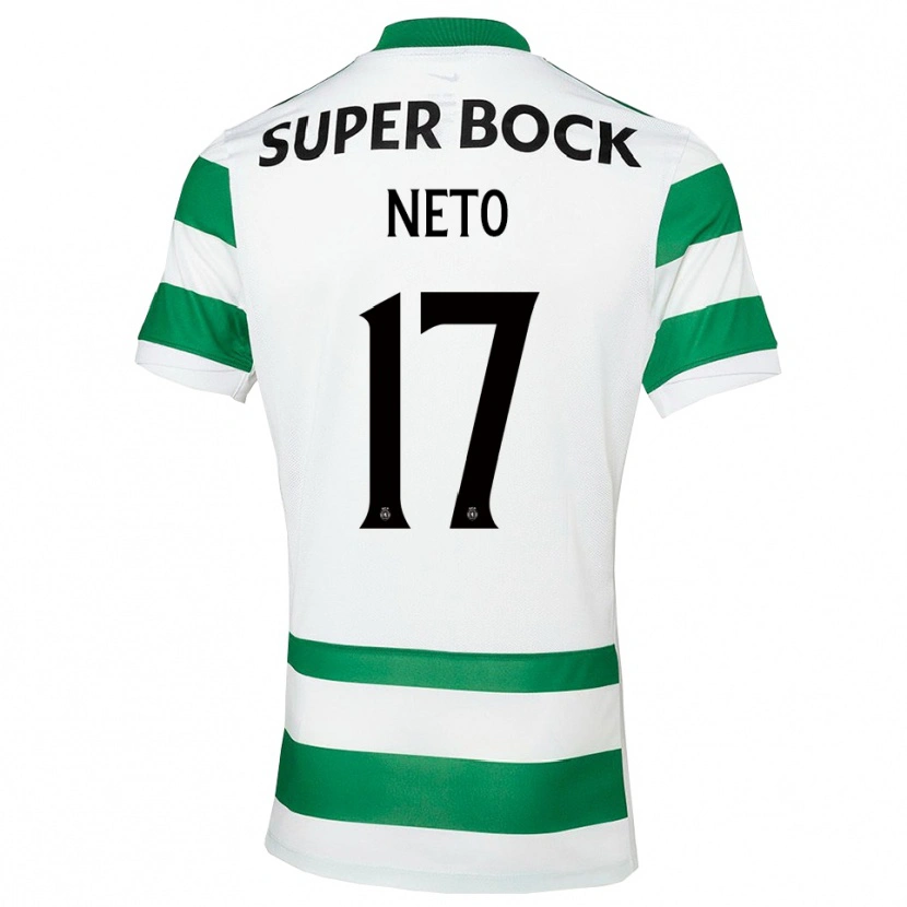 Danxen Dětské Cláudia Neto #17 Zelená Bílá Domů Hráčské Dresy 2025/26 Dres