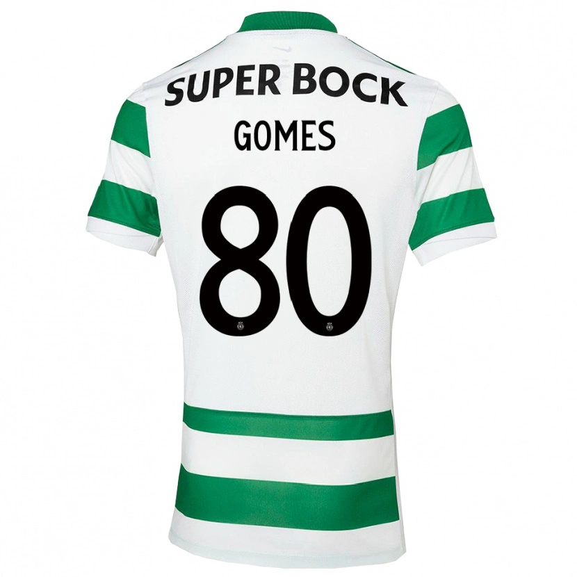 Danxen Dětské Luís Gomes #80 Zelená Bílá Domů Hráčské Dresy 2025/26 Dres