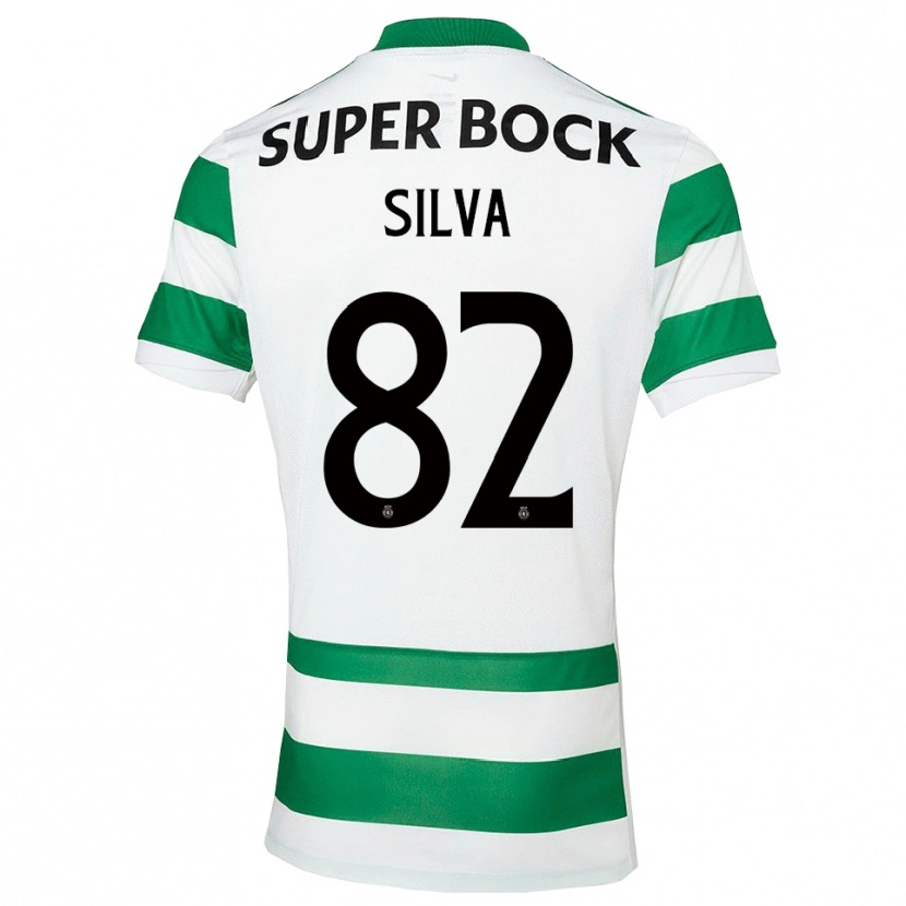 Danxen Dětské Gabriel Silva #82 Zelená Bílá Domů Hráčské Dresy 2025/26 Dres