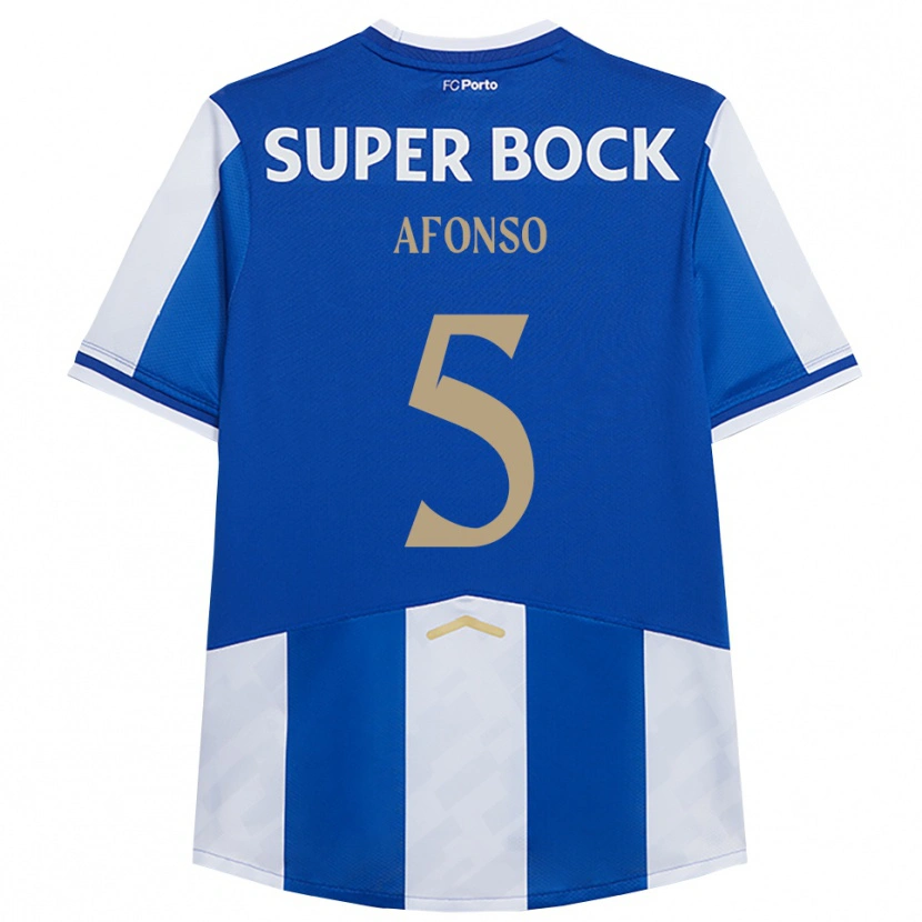 Danxen Dětské Zé Afonso #5 Modrá Bílá Domů Hráčské Dresy 2025/26 Dres