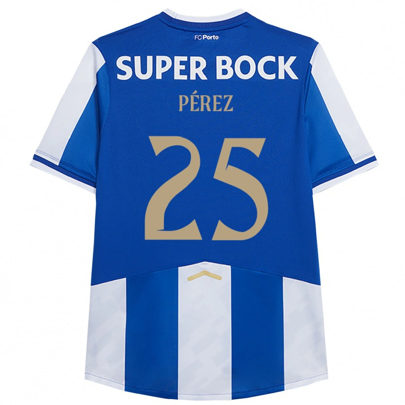 Danxen Dětské Tomás Pérez #25 Modrá Bílá Domů Hráčské Dresy 2025/26 Dres