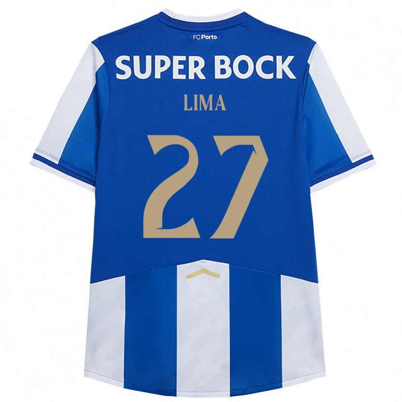 Danxen Dětské Cláudia Lima #27 Modrá Bílá Domů Hráčské Dresy 2025/26 Dres