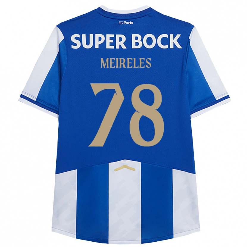 Danxen Dětské Jorge Meireles #78 Modrá Bílá Domů Hráčské Dresy 2025/26 Dres
