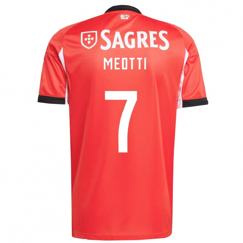 Danxen Dětské Carlos Meotti #7 Červená Bílá Domů Hráčské Dresy 2025/26 Dres