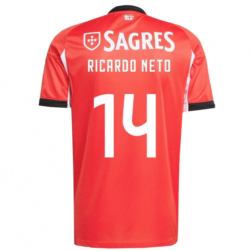 Danxen Dětské Ricardo Neto #14 Červená Bílá Domů Hráčské Dresy 2025/26 Dres