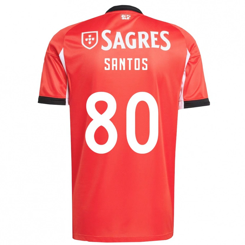 Danxen Dětské Pedro Santos #80 Červená Bílá Domů Hráčské Dresy 2025/26 Dres