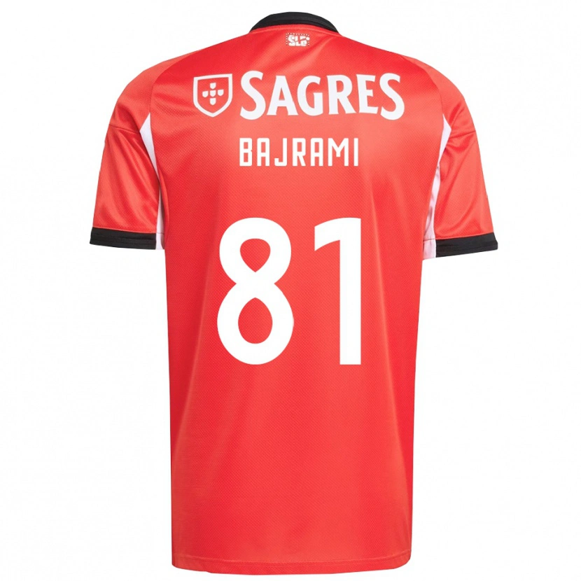 Danxen Dětské Adrian Bajrami #81 Červená Bílá Domů Hráčské Dresy 2025/26 Dres