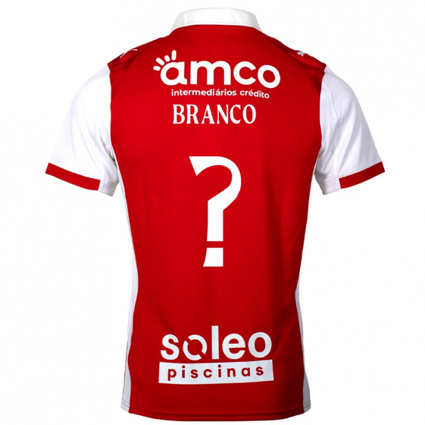 Danxen Dětské António Branco #0 Červená Bílá Domů Hráčské Dresy 2025/26 Dres