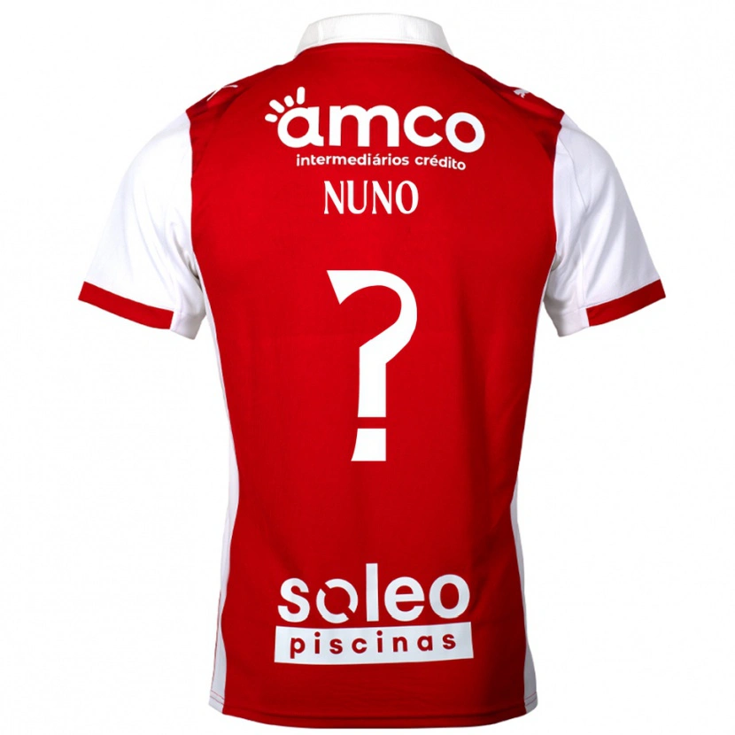 Danxen Dětské Nuno Teixeira #0 Červená Bílá Domů Hráčské Dresy 2025/26 Dres