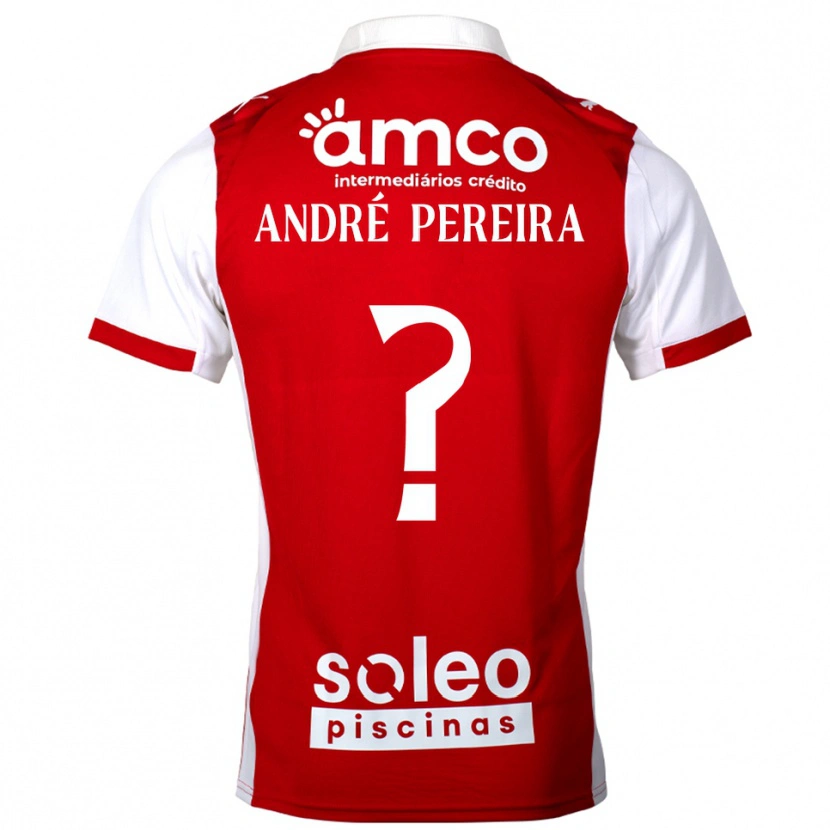 Danxen Dětské João André Pereira #0 Červená Bílá Domů Hráčské Dresy 2025/26 Dres