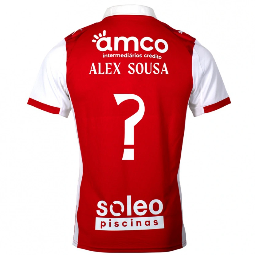 Danxen Dětské Alex Sousa #0 Červená Bílá Domů Hráčské Dresy 2025/26 Dres