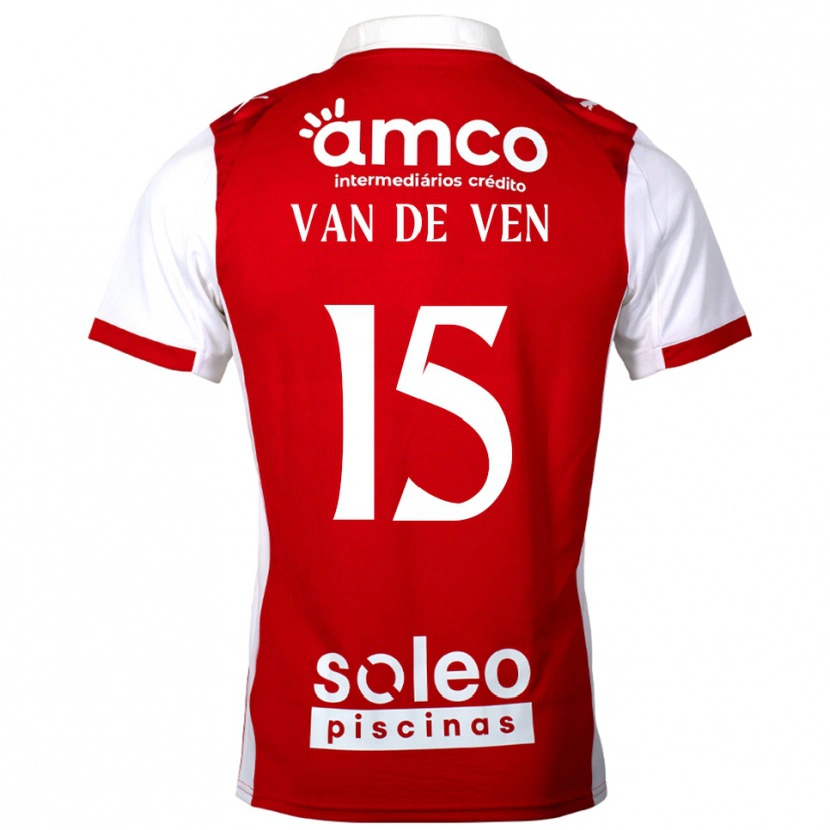Danxen Dětské Zoï Van De Ven #15 Červená Bílá Domů Hráčské Dresy 2025/26 Dres
