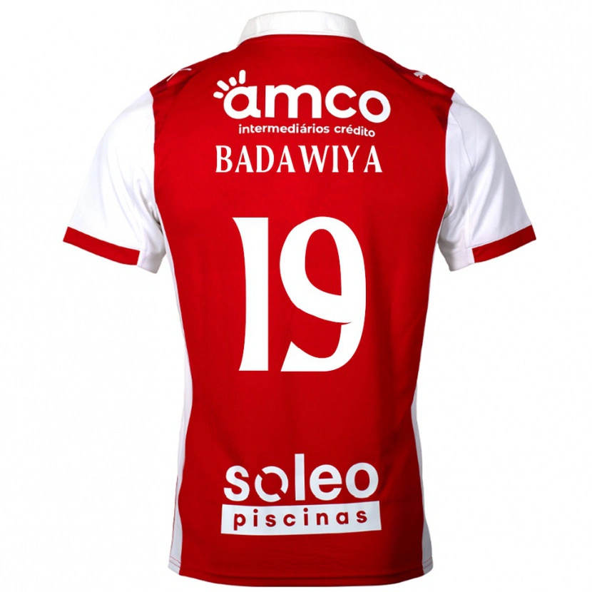 Danxen Dětské Rola Badawiya #19 Červená Bílá Domů Hráčské Dresy 2025/26 Dres