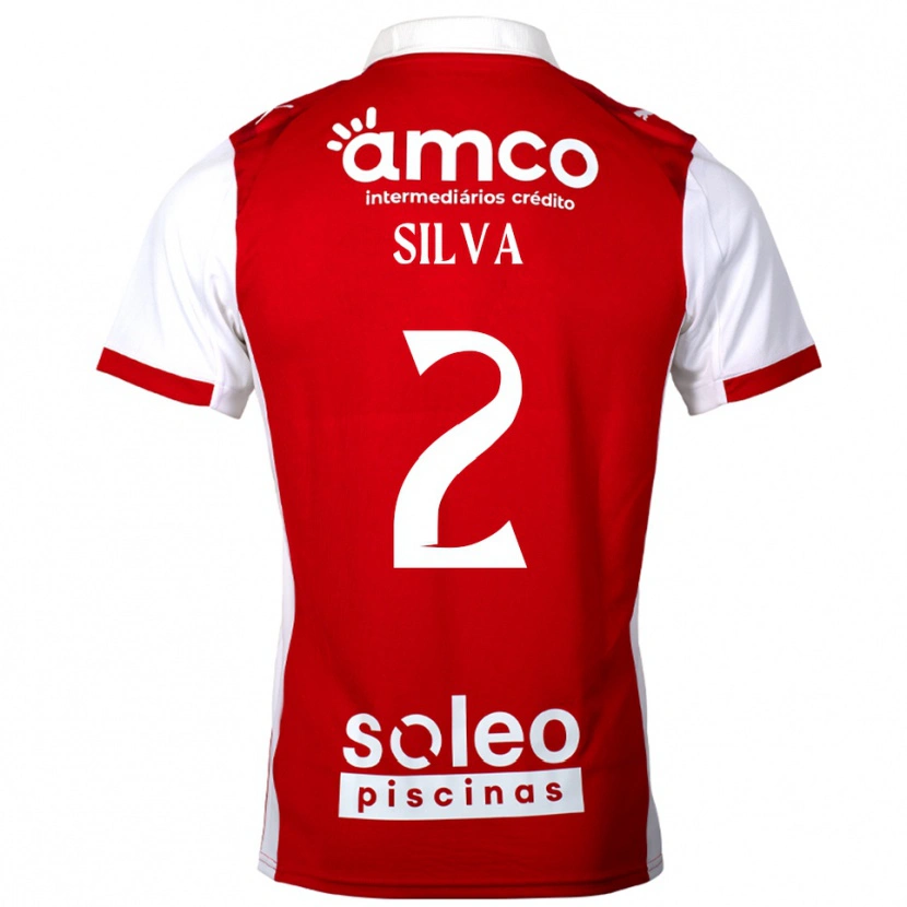 Danxen Dětské Lourenço Silva #2 Červená Bílá Domů Hráčské Dresy 2025/26 Dres
