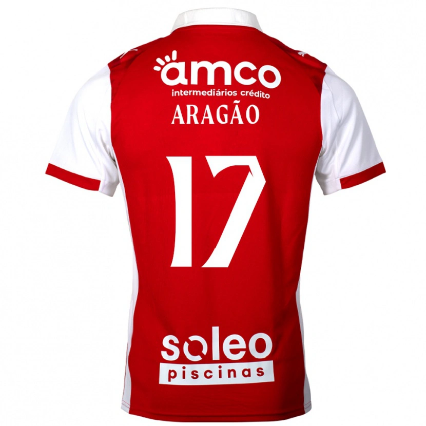 Danxen Dětské João Aragão #17 Červená Bílá Domů Hráčské Dresy 2025/26 Dres