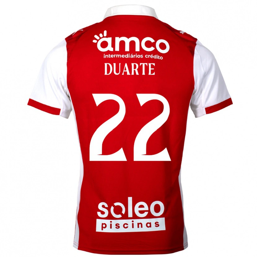 Danxen Dětské Vânia Duarte #22 Červená Bílá Domů Hráčské Dresy 2025/26 Dres