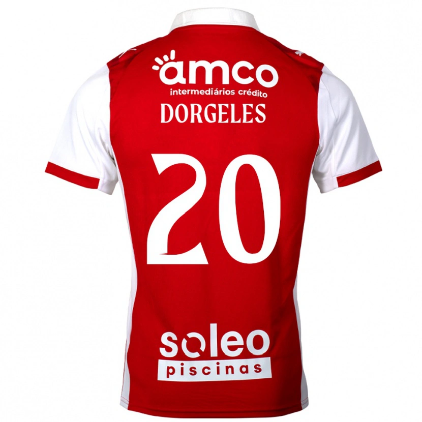 Danxen Dětské Mario Dorgeles #20 Červená Bílá Domů Hráčské Dresy 2025/26 Dres