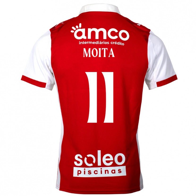 Danxen Dětské Carlos Moita #11 Červená Bílá Domů Hráčské Dresy 2025/26 Dres