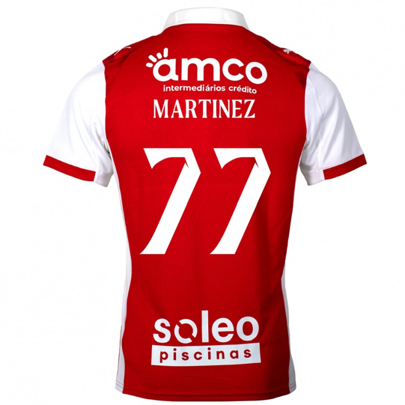 Danxen Dětské Gabri Martínez #77 Červená Bílá Domů Hráčské Dresy 2025/26 Dres
