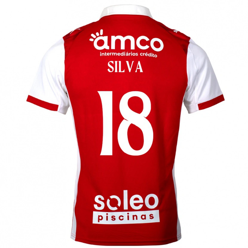 Danxen Dětské Dani Silva #18 Červená Bílá Domů Hráčské Dresy 2025/26 Dres