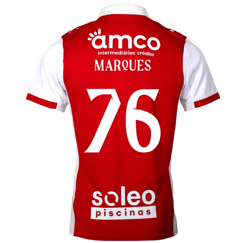 Danxen Dětské Tomás Marques #76 Červená Bílá Domů Hráčské Dresy 2025/26 Dres