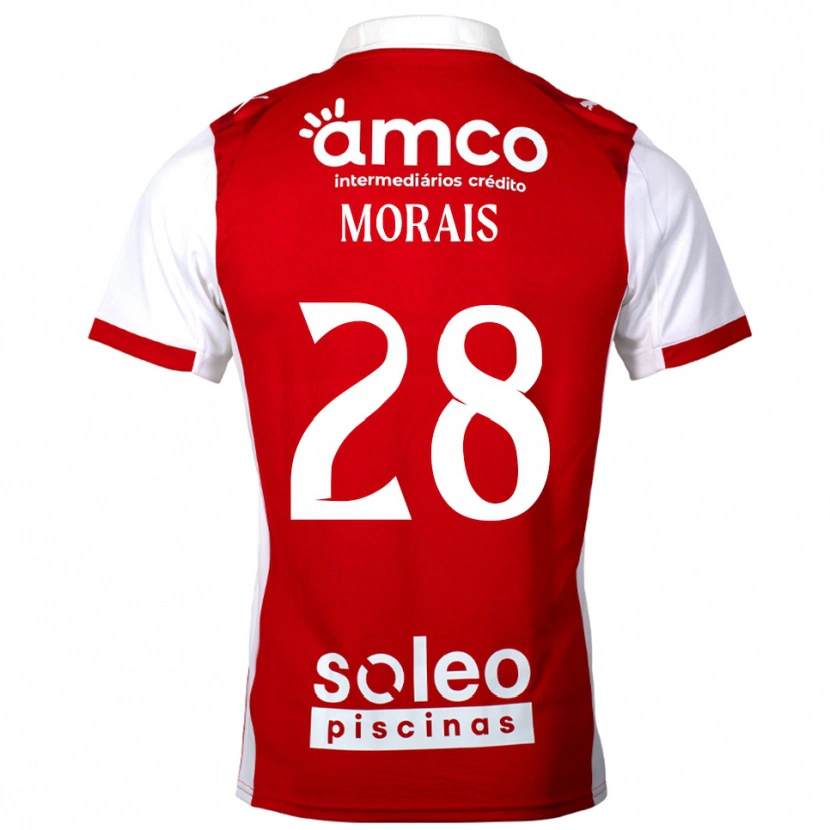 Danxen Dětské Patrícia Morais #28 Červená Bílá Domů Hráčské Dresy 2025/26 Dres