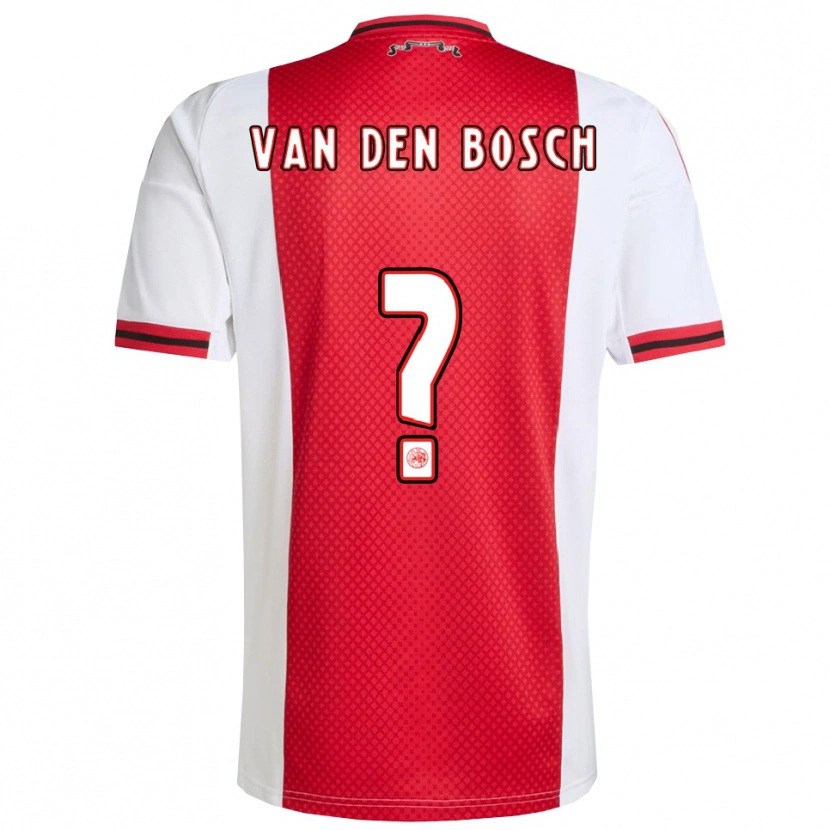 Danxen Dětské Frederico Van Den Bosch #0 Červená Bílá Domů Hráčské Dresy 2025/26 Dres