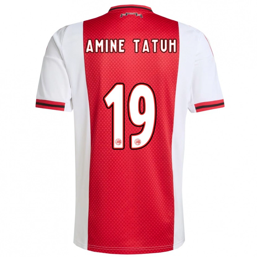 Danxen Dětské Mohammed Amine Tatuh #19 Červená Bílá Domů Hráčské Dresy 2025/26 Dres