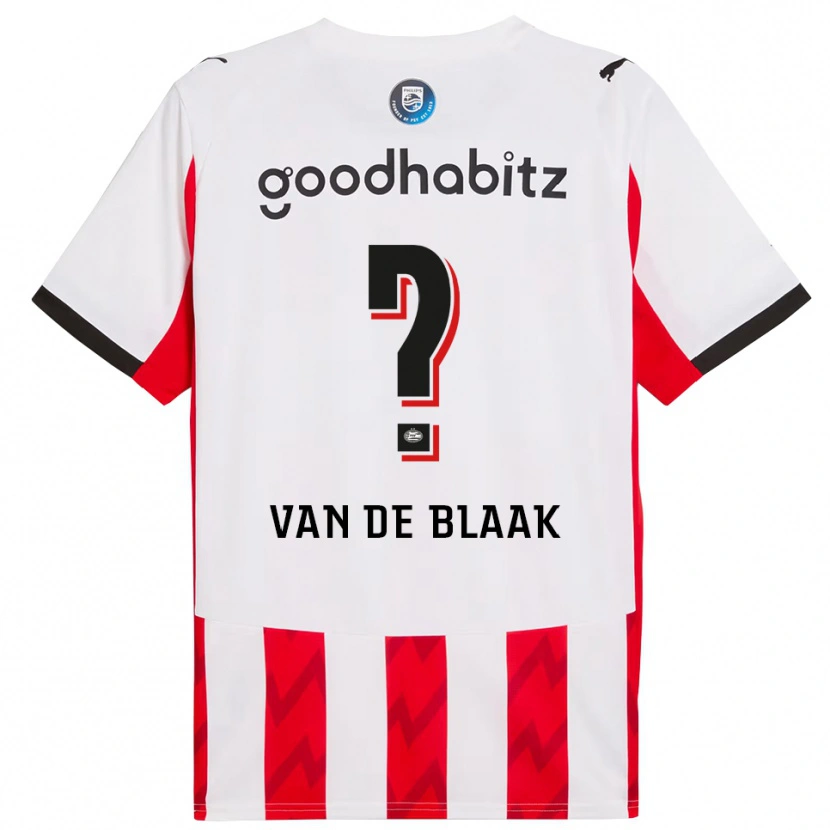 Danxen Dětské Emmanuel Van De Blaak #0 Červená Bílá Domů Hráčské Dresy 2025/26 Dres