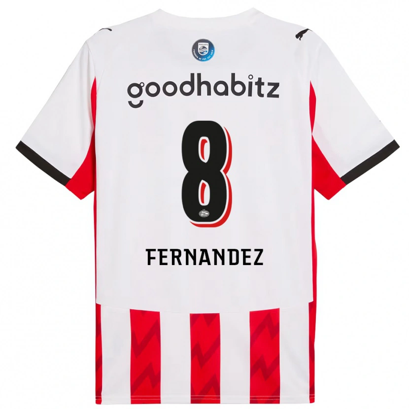 Danxen Dětské Noah Fernandez #8 Červená Bílá Domů Hráčské Dresy 2025/26 Dres