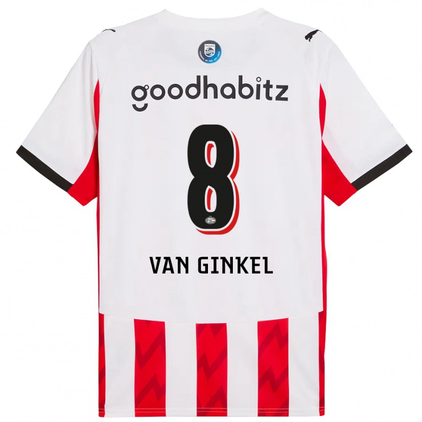 Danxen Dětské Marco Van Ginkel #8 Červená Bílá Domů Hráčské Dresy 2025/26 Dres