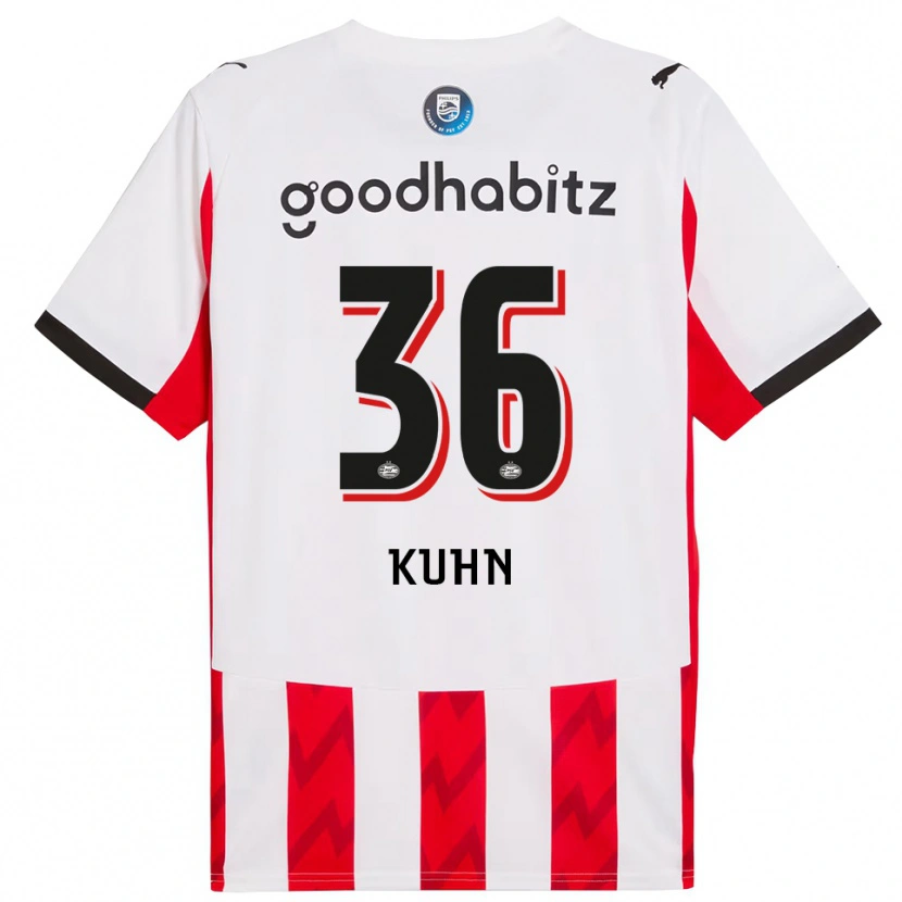 Danxen Dětské Wessel Kuhn #36 Červená Bílá Domů Hráčské Dresy 2025/26 Dres