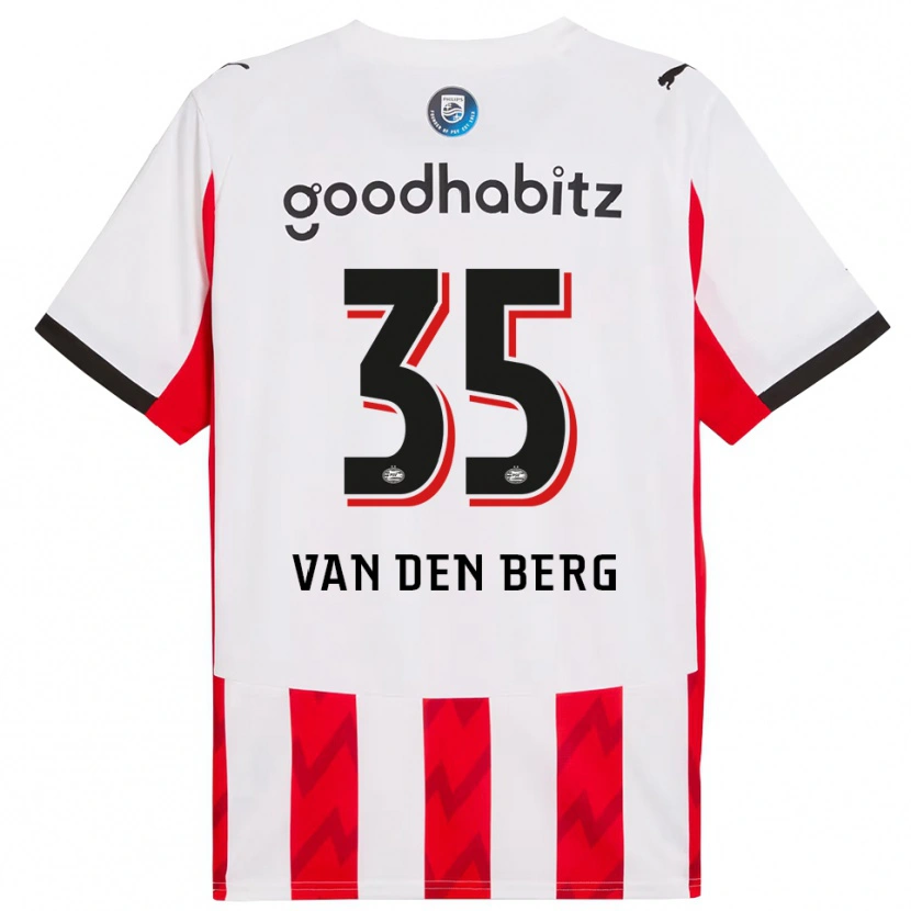 Danxen Dětské Joel Van Den Berg #35 Červená Bílá Domů Hráčské Dresy 2025/26 Dres