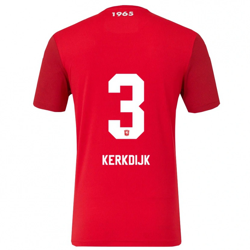 Danxen Dětské Danique Kerkdijk #3 Červená Bílá Domů Hráčské Dresy 2025/26 Dres