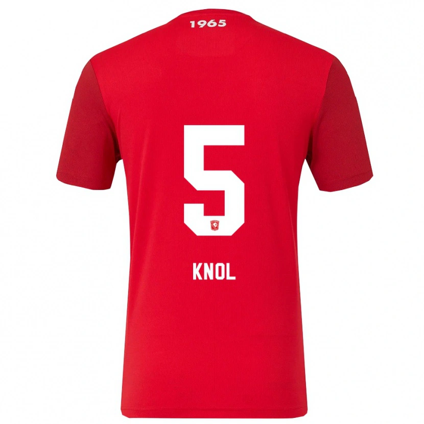 Danxen Dětské Anna Knol #5 Červená Bílá Domů Hráčské Dresy 2025/26 Dres