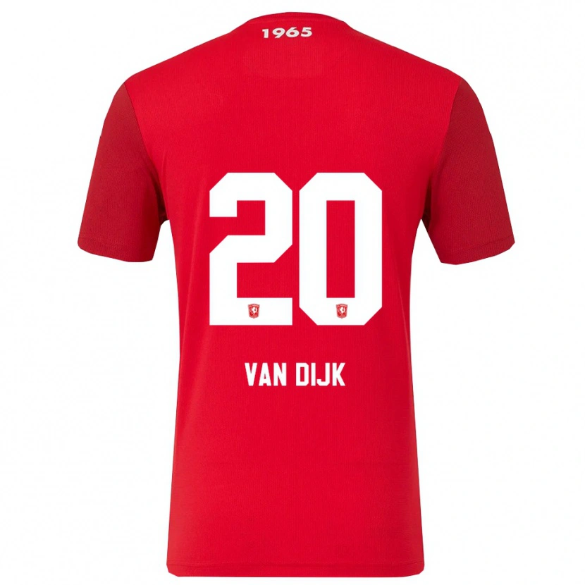 Danxen Dětské Nikee Van Dijk #20 Červená Bílá Domů Hráčské Dresy 2025/26 Dres