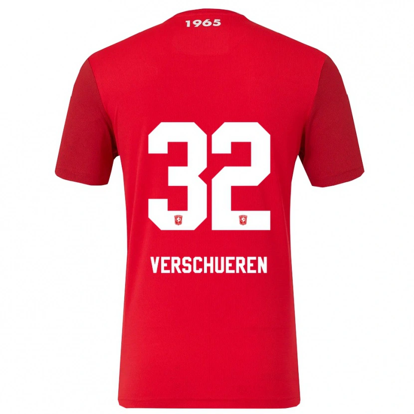 Danxen Dětské Arno Verschueren #32 Červená Bílá Domů Hráčské Dresy 2025/26 Dres