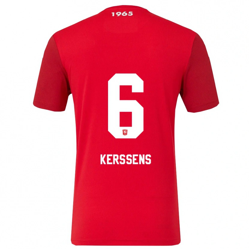Danxen Dětské Tom Kerssens #6 Červená Bílá Domů Hráčské Dresy 2025/26 Dres