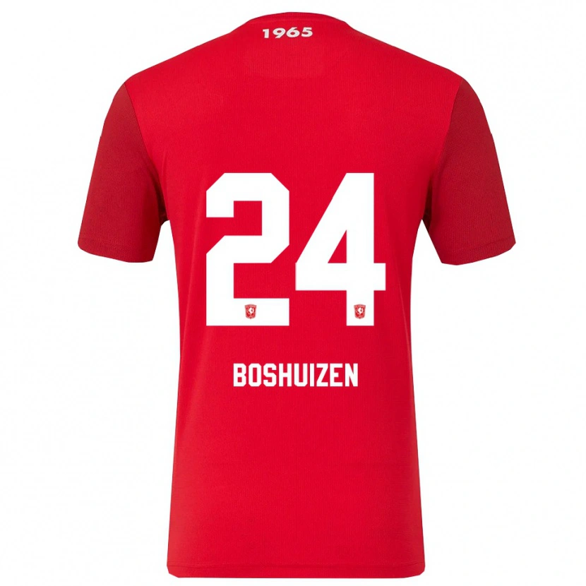 Danxen Dětské Annouk Boshuizen #24 Červená Bílá Domů Hráčské Dresy 2025/26 Dres