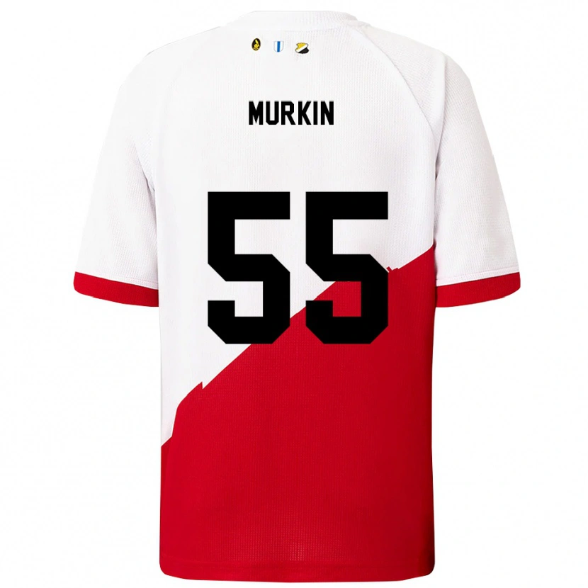 Danxen Dětské Derry Murkin #55 Bílá Červená Domů Hráčské Dresy 2025/26 Dres