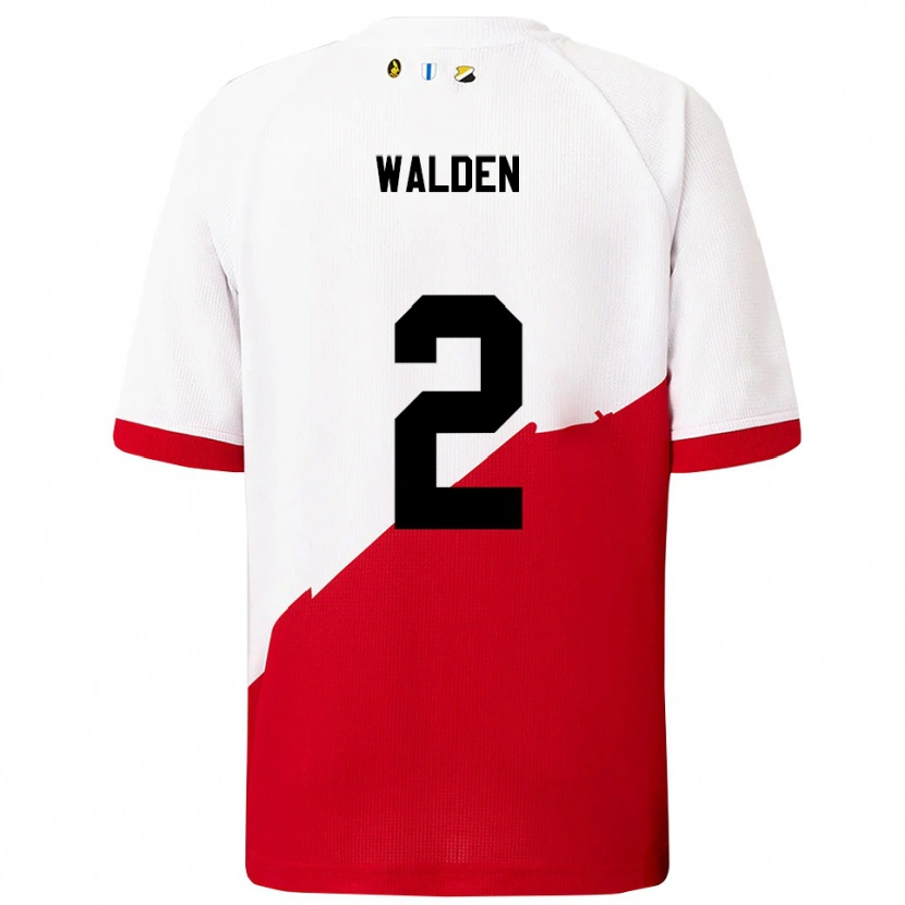 Danxen Dětské Jaden Walden #2 Bílá Červená Domů Hráčské Dresy 2025/26 Dres