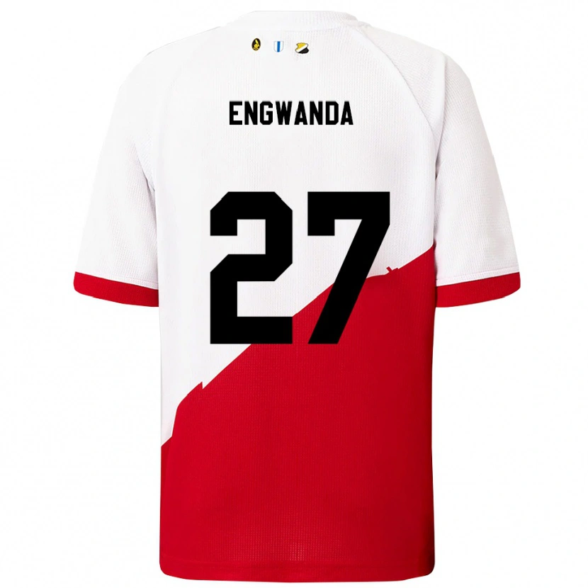 Danxen Dětské Alonzo Engwanda #27 Bílá Červená Domů Hráčské Dresy 2025/26 Dres