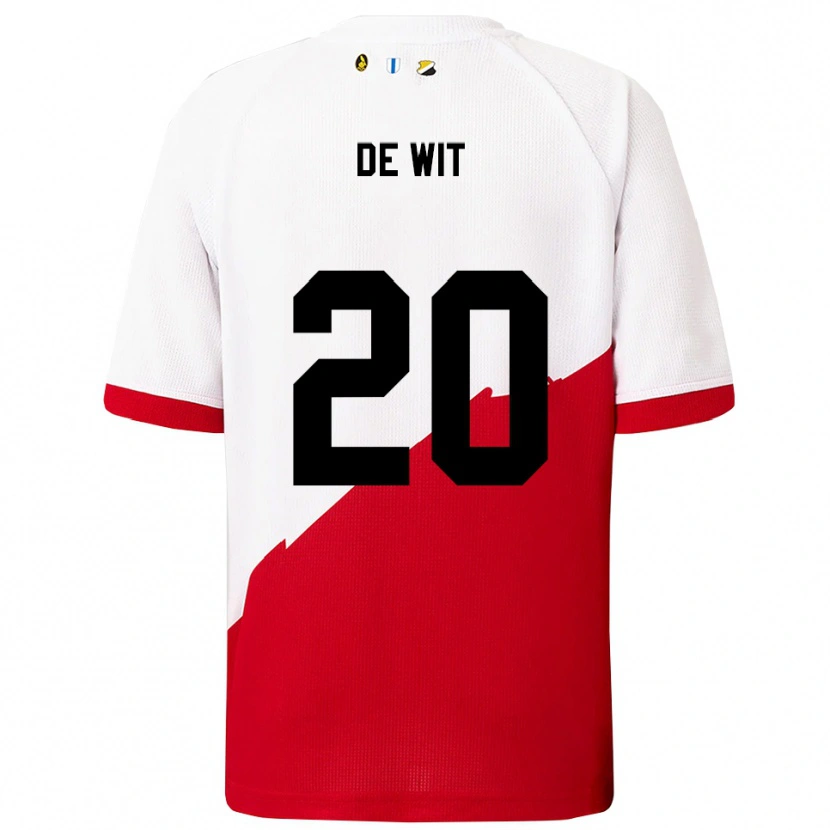 Danxen Dětské Dani De Wit #20 Bílá Červená Domů Hráčské Dresy 2025/26 Dres