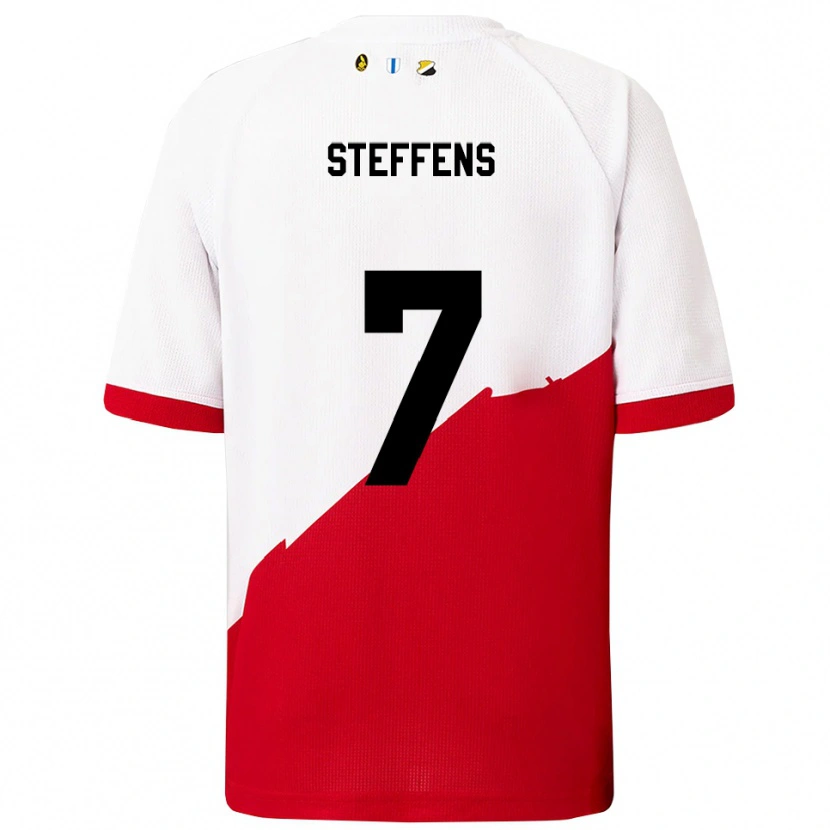 Danxen Dětské Servahterio Steffens #7 Bílá Červená Domů Hráčské Dresy 2025/26 Dres