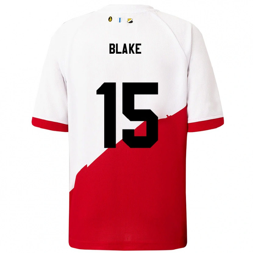 Danxen Dětské Adrian Blake #15 Bílá Červená Domů Hráčské Dresy 2025/26 Dres