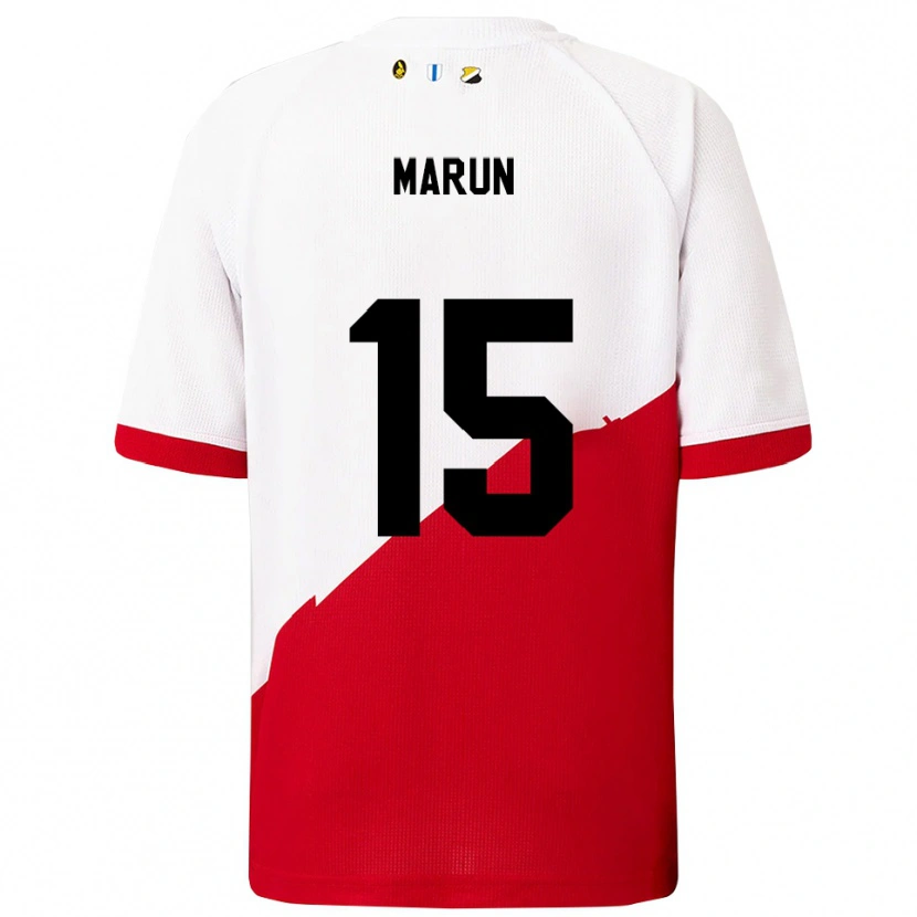Danxen Dětské Pedro Marun #15 Bílá Červená Domů Hráčské Dresy 2025/26 Dres