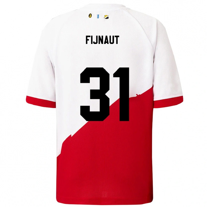 Danxen Dětské Lucas Fijnaut #31 Bílá Červená Domů Hráčské Dresy 2025/26 Dres