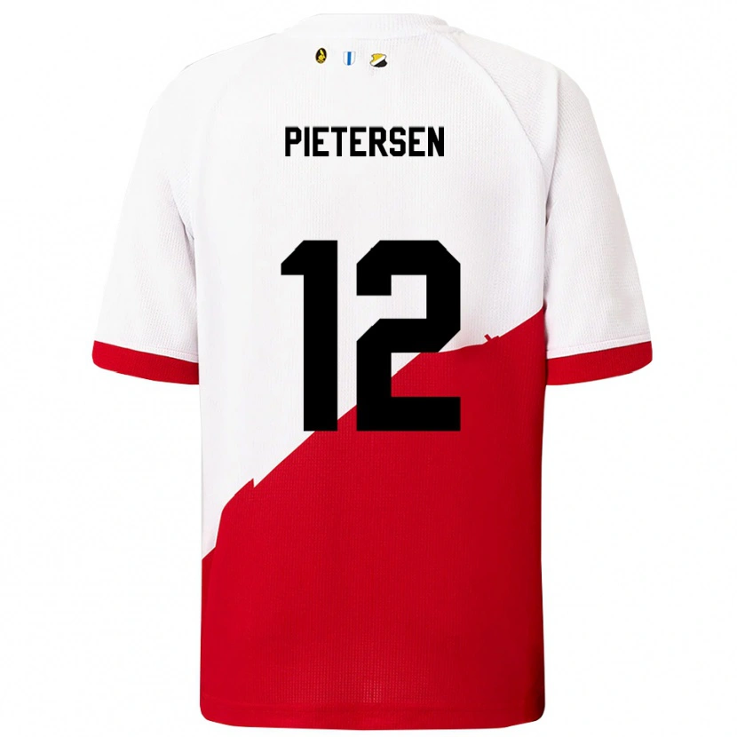 Danxen Dětské Stan Pietersen #12 Bílá Červená Domů Hráčské Dresy 2025/26 Dres